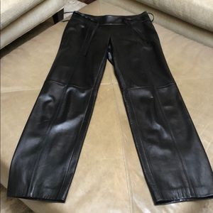Black leather pants Armani